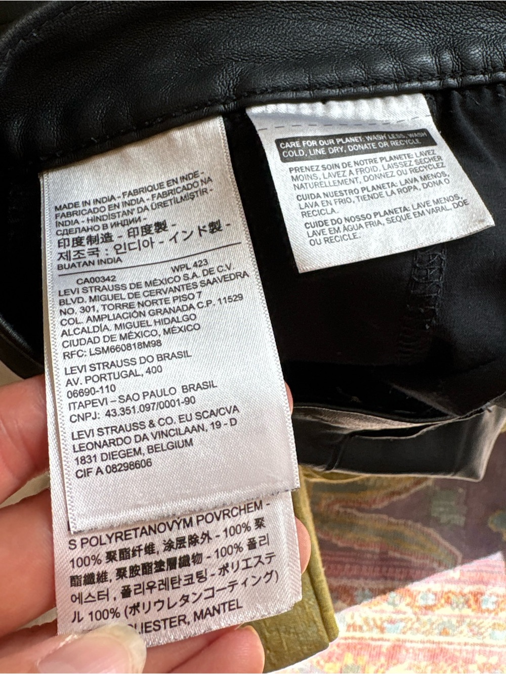 Levi’s Made & Crafted Math Club Slacks Black Faux Leather Slacks Pants 28 - Picture 15 of 16